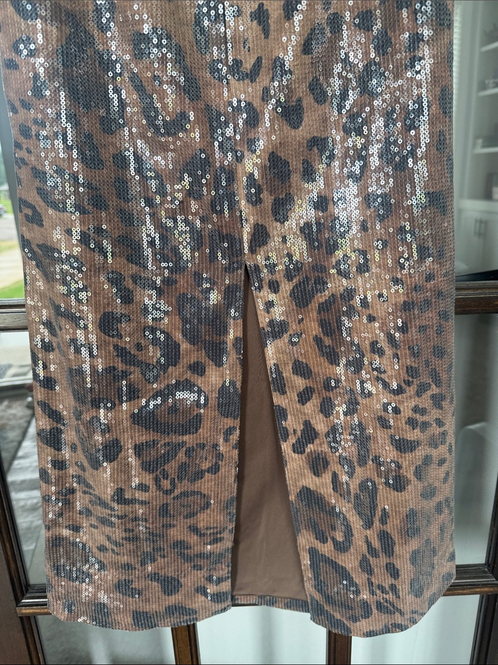NWT Babyboo Fashion Sequin Leopard Print Maxi Skirt & Tank Set - Small - Picture 9 of 16